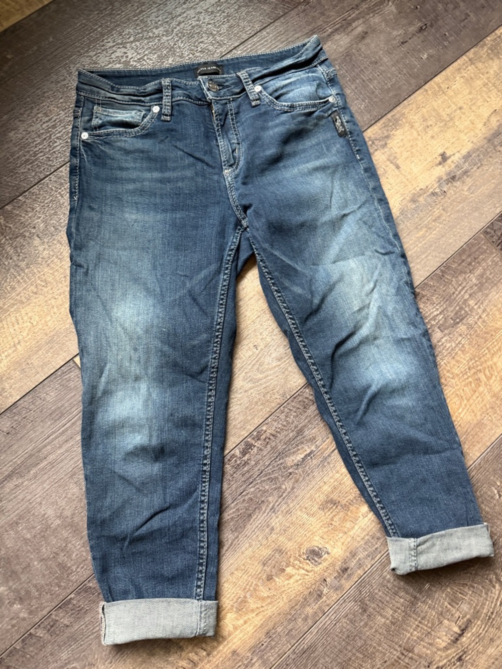Silver Jeans Women’s Slim Straight Blue Denim